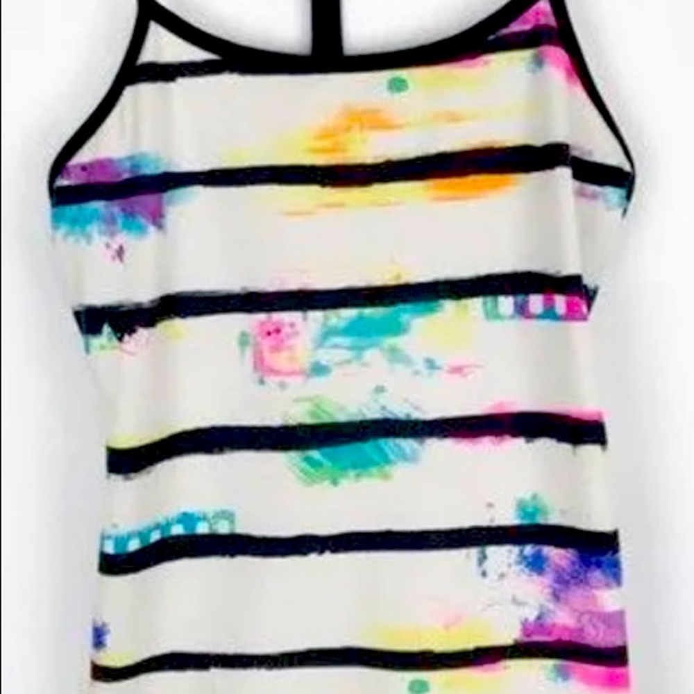 Lululemon Power Y Tank 6 Paint Splatter Multi